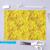 Yellow Primrose Flowers Pattern Tissuepapier (Craft)