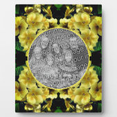 Yellow Primrose Spring Flowers Uw foto toevoegen Fotoplaat (Voorkant)