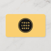 Yellow Professional Logo QR Code  Visitekaartje (Achterkant)