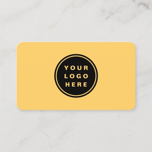 Yellow Professional Logo QR Code  Visitekaartje (Achterkant)