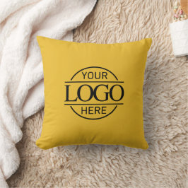 Yellow Promotional Elegant Company Business Logo Kussen