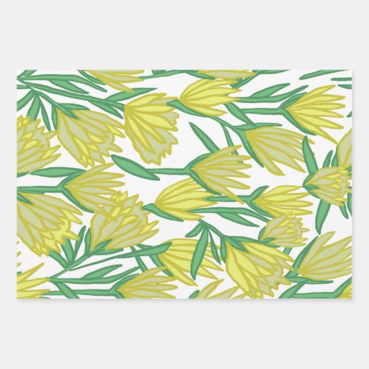 Yellow Protea Design Inpakpapier Vel (Voorkant 2)