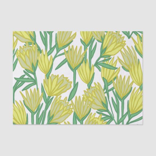 Yellow Protea Design Tissuepapier (Voorkant)