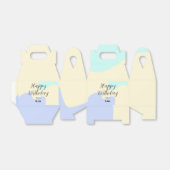 Yellow purple green happy birthday abstract pastel bedankdoosjes (Uitgevouwen)