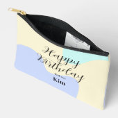 Yellow purple green happy birthday abstract pastel etui (Open)