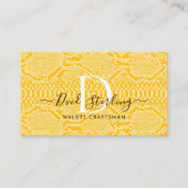 Yellow Python Skin Visitekaartje (Voorkant)