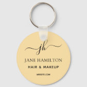 Yellow QR Code Promotional Business Sleutelhanger (Voorkant)