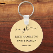 Yellow QR Code Promotional Business Sleutelhanger (Voorkant)