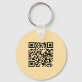 Yellow QR Code Promotional Business Sleutelhanger (Achterkant)