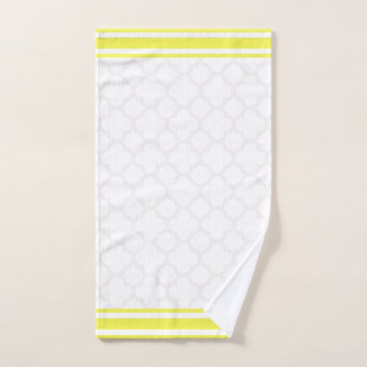 Yellow Quatrefoil Bath Towel Set Bad Handdoek (Handdoek)