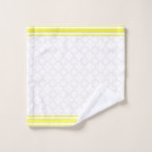 Yellow Quatrefoil Bath Towel Set Bad Handdoek (Wasdoekje)