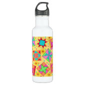 Yellow Quilt Art Waterfles (Voorkant)