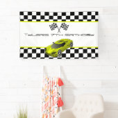 Yellow Race Car Birthday Party Spandoek (Insitu)