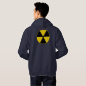 Yellow Radiation Symbol Hoodie (Achterkant volledig)