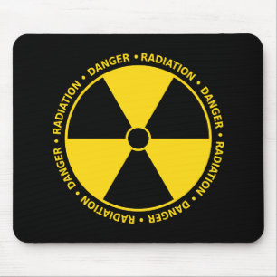 Yellow Radiation Symbol Mousepad Muismat