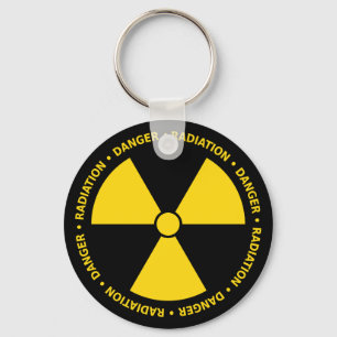 Yellow Radiation Symbol Sleutelhanger