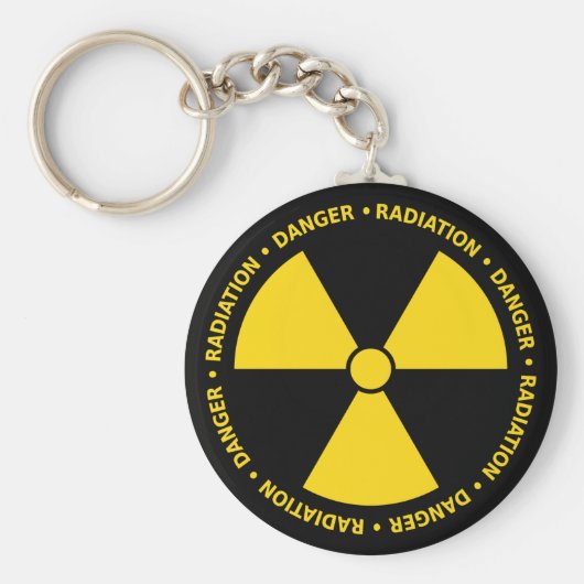 Yellow Radiation Symbol Sleutelhanger (Voorkant)