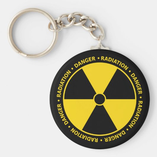 Yellow Radiation Symbol Sleutelhanger (Voorkant)