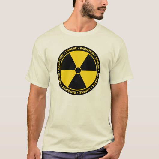 Yellow Radiation Symbol T-Shirt (Voorkant)