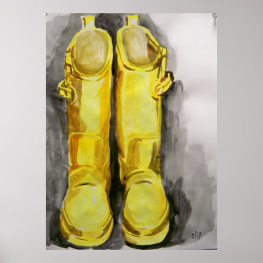 Yellow Rain Boots 4 Poster (Voorkant)