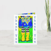 Yellow Rain Boots Daisies Springtime Kaart (Voorkant)