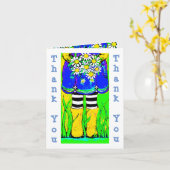 Yellow Rain Boots Daisies Springtime Kaart (Gele Bloem)