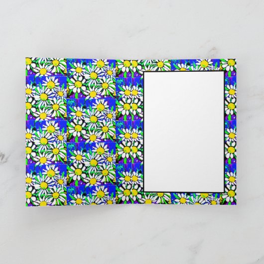 Yellow Rain Boots Daisies Springtime Kaart (Binnen)