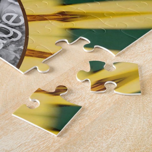 Yellow Rays Abstract Lijst Creëer Uw eigen foto Legpuzzel (Zijkant)