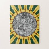 Yellow Rays Abstract Lijst Creëer Uw eigen foto Legpuzzel (Verticaal)