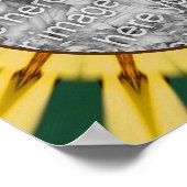 Yellow Rays Abstract Lijst Creëer Uw eigen foto Poster (Hoek)