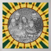 Yellow Rays Abstract Lijst Creëer Uw eigen foto Poster (Voorkant)