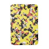 Yellow Red Black Camouflage Camouflage Patroon Badmat (Voorkant Verticaal)