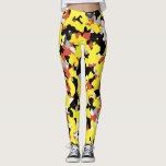 Yellow Red Black Camouflage Camouflage Patroon Leggings<br><div class="desc">Leggings</div>