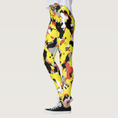 Yellow Red Black Camouflage Camouflage Patroon Leggings (Links)