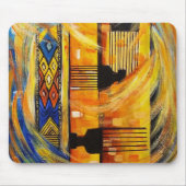 Yellow Red Blue Ethiopian Pattern Mousepad Muismat (Voorkant)