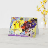 Yellow Red Blue Kandinsky Abstract Painting Kaart (Gele Bloem)