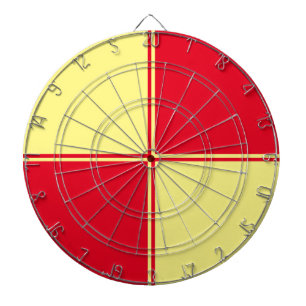 Yellow & Red Custom Dartboard  Dartbord