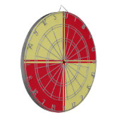 Yellow & Red Custom Dartboard  Dartbord (Voorkant Links)