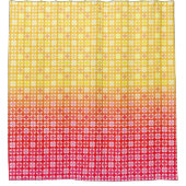 Yellow Red gradiëntvlakpatroon Douchegordijn (Voorkant)