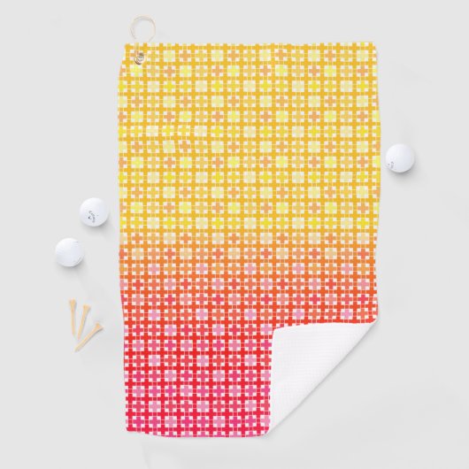 Yellow Red gradiëntvlakpatroon Golfhanddoek (Insitu)