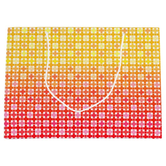 Yellow Red gradiëntvlakpatroon Groot Cadeauzakje (Voorkant)