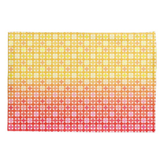 Yellow Red gradiëntvlakpatroon Kussensloop (Achterkant)