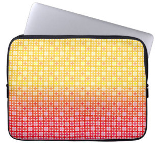Yellow Red gradiëntvlakpatroon Laptop Sleeve