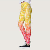 Yellow Red gradiëntvlakpatroon Leggings (Links)