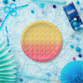 Yellow Red gradiëntvlakpatroon Papieren Bordje (Feest)