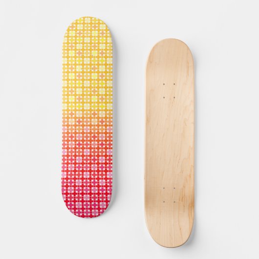Yellow Red gradiëntvlakpatroon Persoonlijk Skateboard (Voorkant)