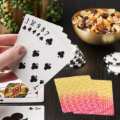 Yellow Red gradiëntvlakpatroon Pokerkaarten (Insitu)