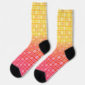 Yellow Red gradiëntvlakpatroon Sokken (Links)