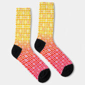 Yellow Red gradiëntvlakpatroon Sokken (Rechts)