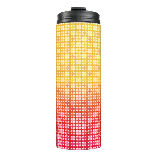 Yellow Red gradiëntvlakpatroon Thermosbeker (Voorkant)